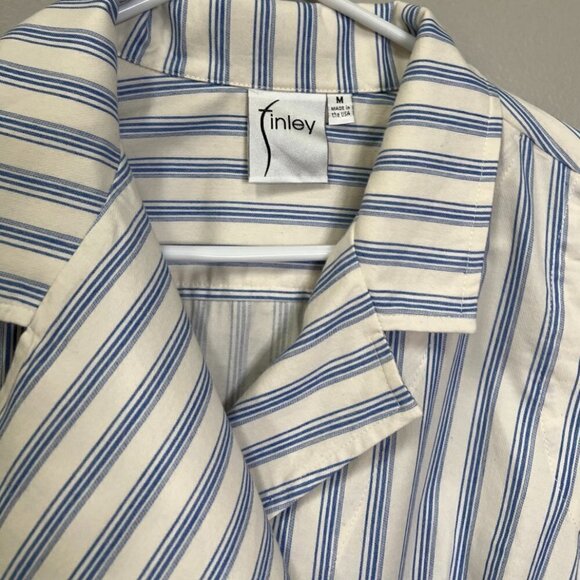 Finley Blue & White Striped Dress Size M (8-10) - Picture 3 of 9